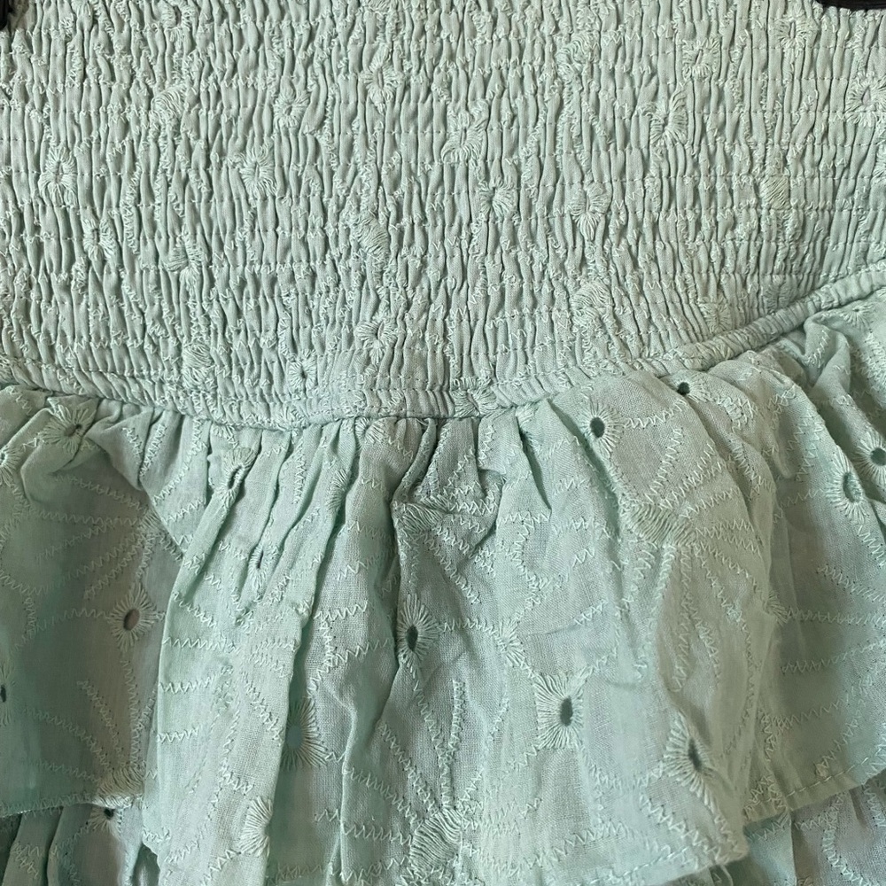 Green Ruffled Skirt - Picture 3 of 4